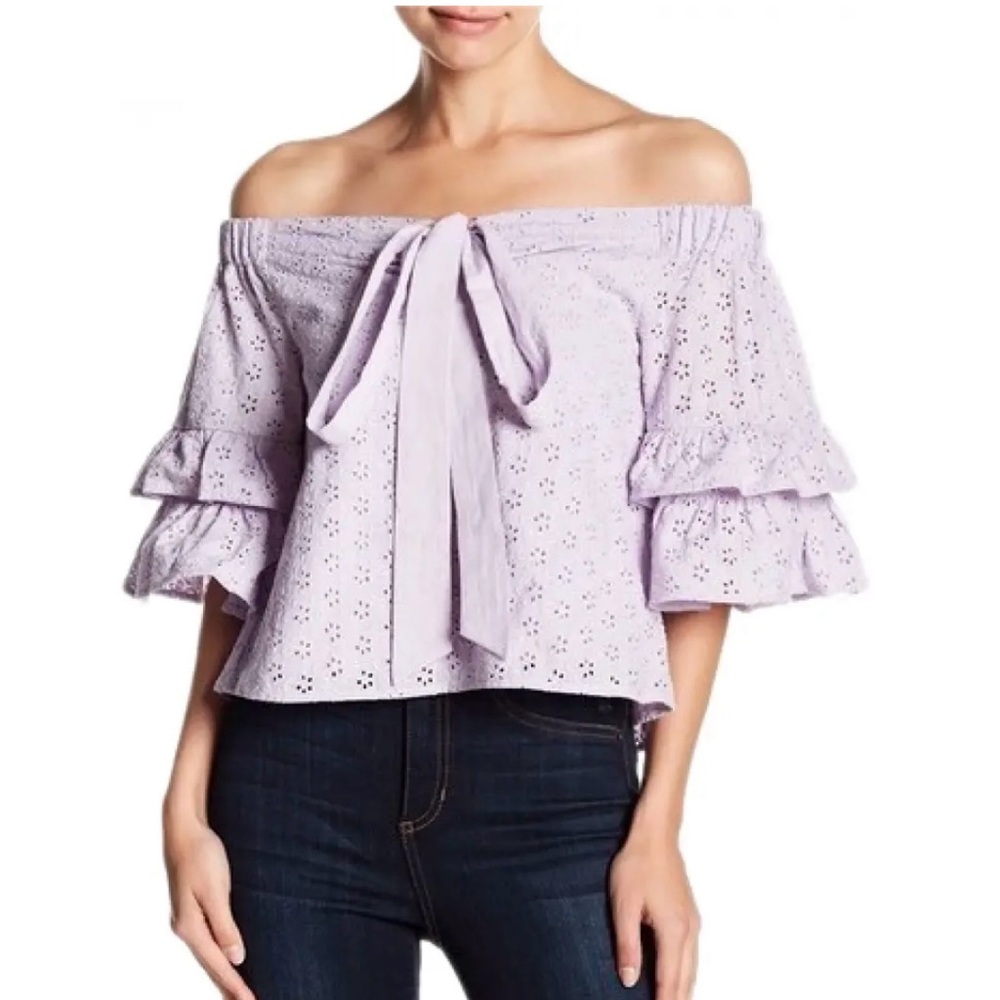Romeo And Juliet Purple Off The Shoulders Top Size Small